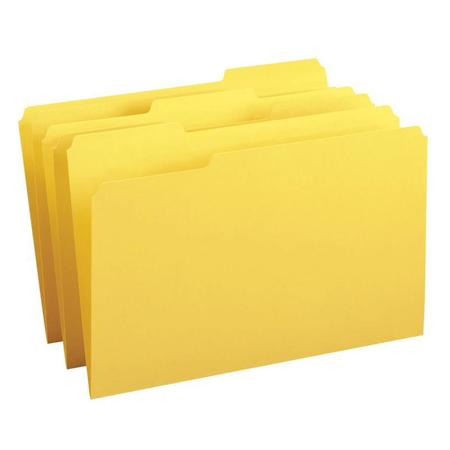 SMEAD Folder, File, Lgl, 1/3, Yellow Pk SMD17943